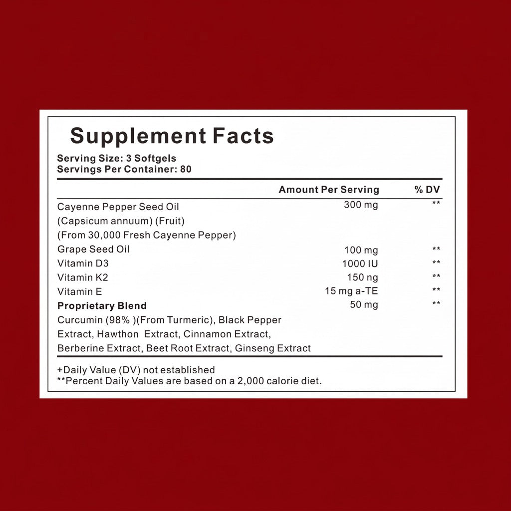 Support Vascular Function with GetJacked Cayenne Softgels (Copy)
