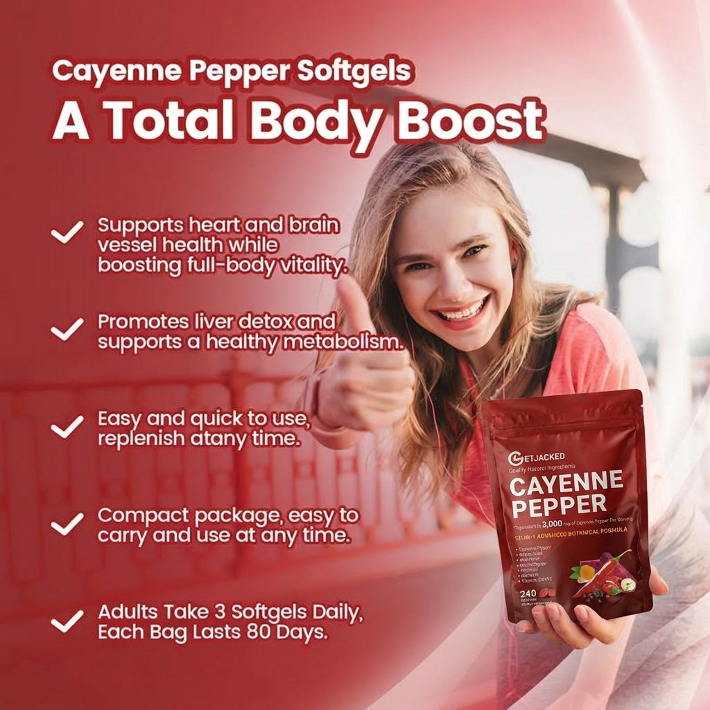 Support Vascular Function with GetJacked Cayenne Softgels (Copy)